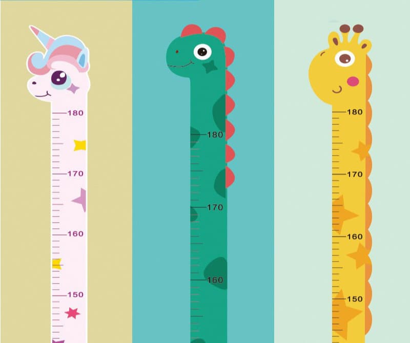 Height Wall Sticker Measurement Chart