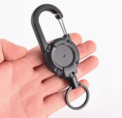 High-Quality Braided Steel Wire Rope Retractable Keychain with Anti-Loss High-Rebound Easy-Pull Keychain