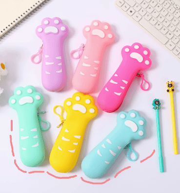 Creative Cat Paw Silicone Pencil Case
