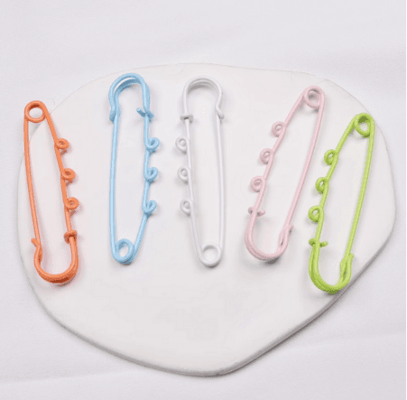 Glossy Pastel Macaron Paperclip Keyring Bag Charm Stationery Gift Craft