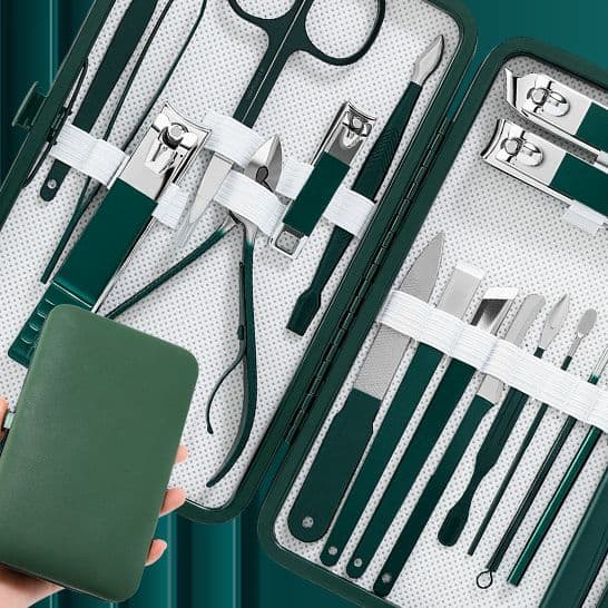 Precision nail care kit with angled cut, for men, household tool, original scissors