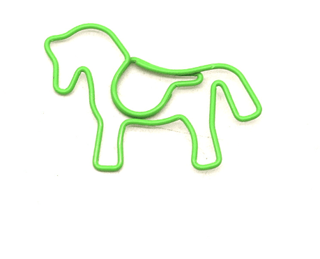 Colourful cartoon animal paperclips, metal bookmarks