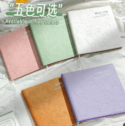 High-appeal student journal, textured square cover, thick, stylish, simple and cute, portable, for diary and exam prep