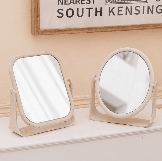 Desktop Makeup Mirror, Internet-Famous Style, Double-Sided, for Dormitory and Home Use