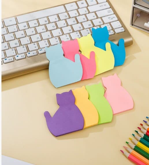 Assorted Shape Sticky Notes for Students - Simple Design Study Note Pad