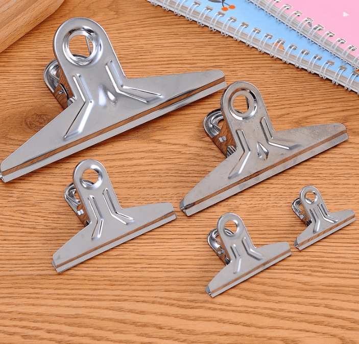 Jumbo Binder Clips, Stainless Steel, Large Office File Clips, Fastening Tool