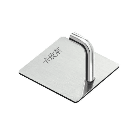 Stainless Steel Hook, Thickened Adhesive, Strong Load-Bearing, No-Drill, for Kitchen, Dormitory, Bathroom Towel, No-Trace Sticker