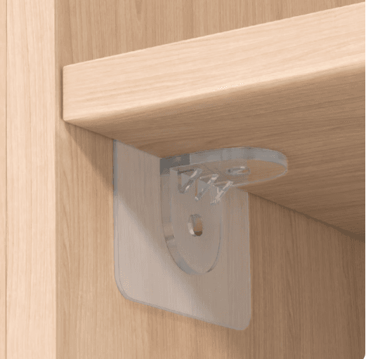 Cabinet Shelf Support Bracket – No-Drill Fixing Clip, Extra-Large Shelf Bracket for Partitioning and Supporting Cabinet Boards