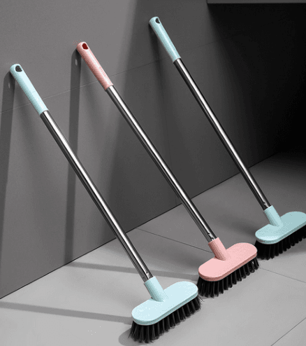 Bathroom Floor Brush with Long Handle, Hard Bristles for Tile Cleaning