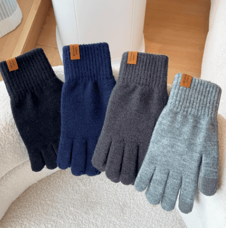 Plain Business Wool Gloves Winter Warm Fashion Minimalist Cycling