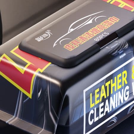 Leather Cleaner & Polish Wipes for Car Interiors, Bags and Genuine Leather