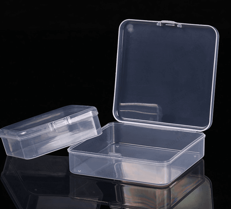 Small Storage Box Plastic Transparent Container for Cards and Documents, Sample Packaging Box, Mini Tote Box