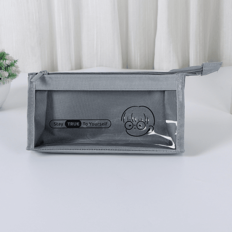 Transparent Multi-layer Pencil Case, Large Capacity, for Kids, Boys and Girls, Pencil Storage Bag