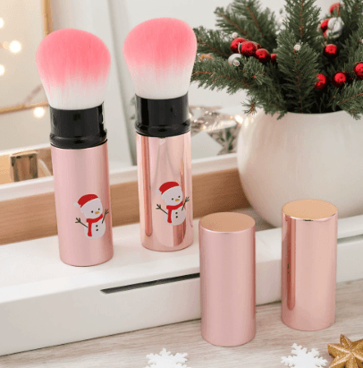 New Christmas Retractable Brush Single Portable Makeup Brush Gift Blush Brush Soft Bristle Makeup Brush Set