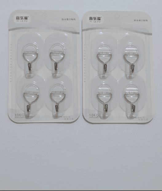 Adhesive Wall Hooks - No-Drill, Residue-Free for Kitchen, Bathroom and Behind Doors