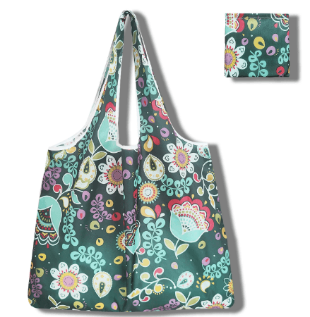 Large Capacity Foldable Shopping Bag Eco-Friendly Portable Printed Tote