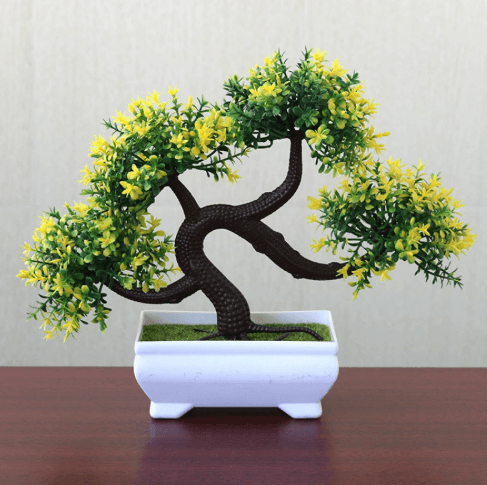 Plastic Bonsai Tree Artificial Potted Plant Flower Ornament