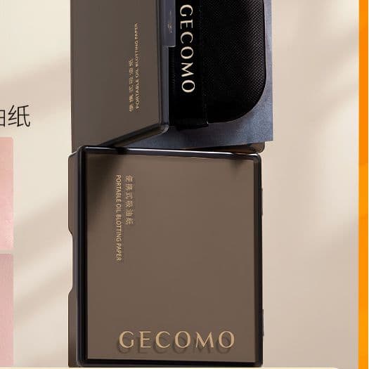 Oil blotting paper powder puff with mirror, matte, portable oil-absorbing face paper makeup tool