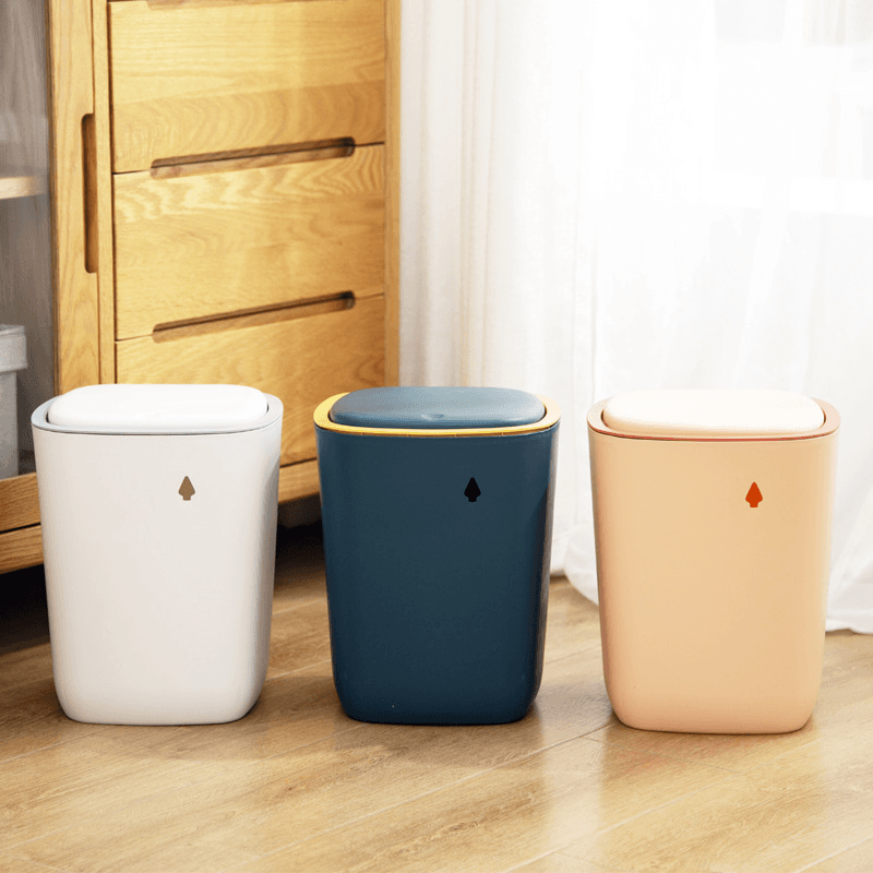 Mini Lidded Rubbish Bin with Lid for Bedroom, Kitchen, Bathroom, Desk - Odour Proof