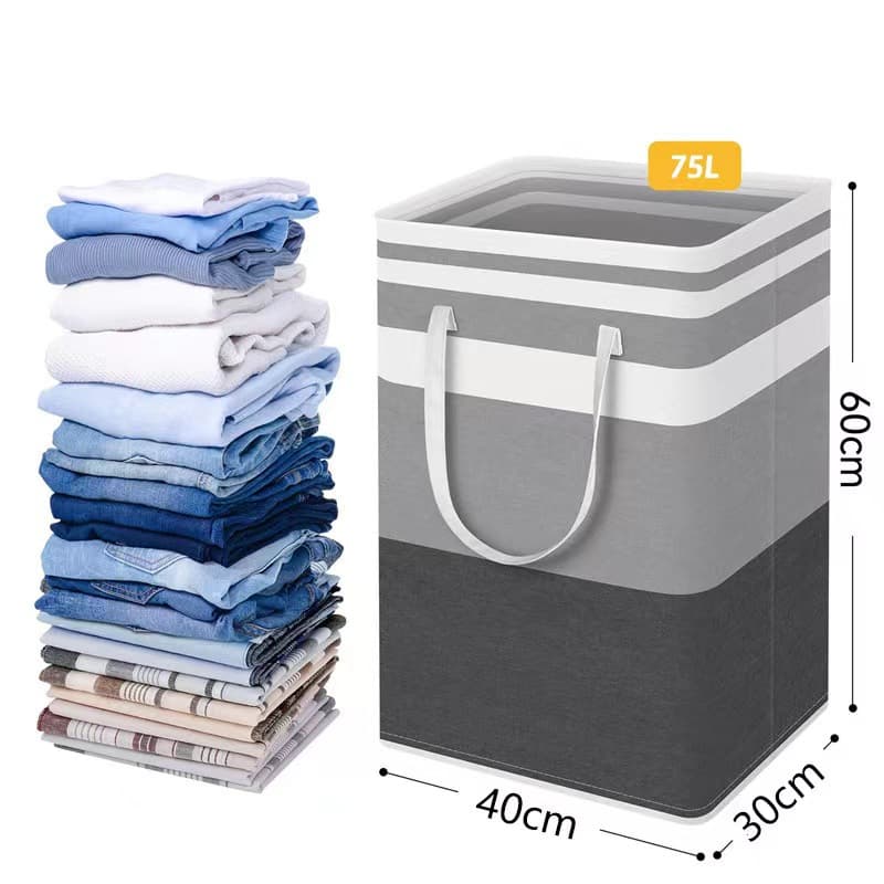 Foldable Laundry Basket, Large Fabric Storage Bin, Thickened, Moving & Packing Storage Bag