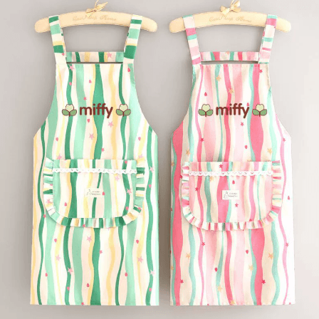 New canvas durable apron kitchen home Korean-style anti-stain waist apron women adult catering work uniform