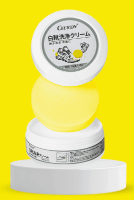 White Shoe Cleaner Paste - Multi-Purpose, No-Rinse, De-Yellowing and Whitening for Sneakers and Sports Shoes