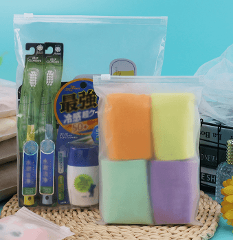 Frosted zip lock bags, extra thick transparent garment self-sealing bags, socks plastic bags, large clothing packaging bags