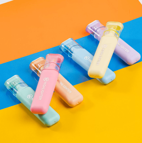 Kids Watercolour Markers Highlighter Chisel Tip Fluorescent Pen Colour Marker Set