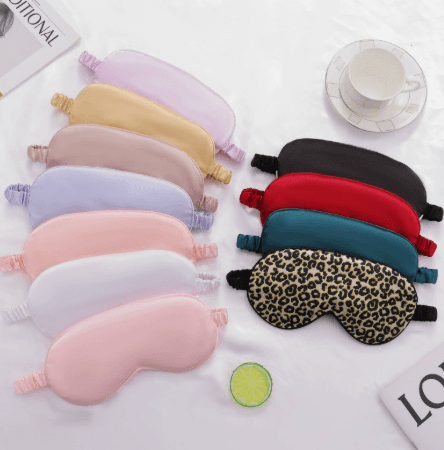 Silk-Look Double-Sided Mulberry Silk Sleep Mask for Light Blocking, Travel Essential