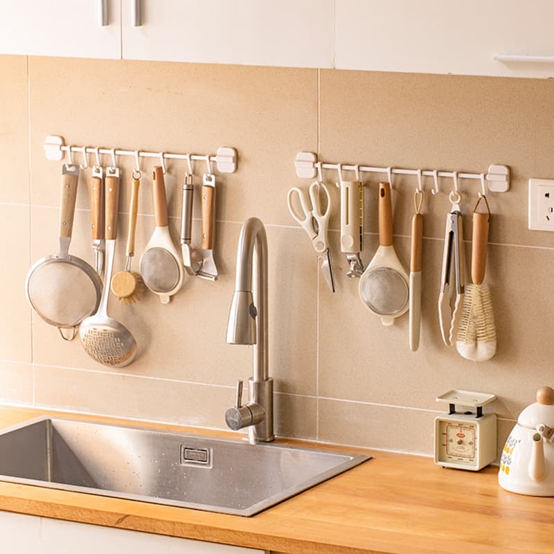 Kitchen hook, no-drill adhesive hook, multi-purpose hook for doors, no-trace hook, coat hook
