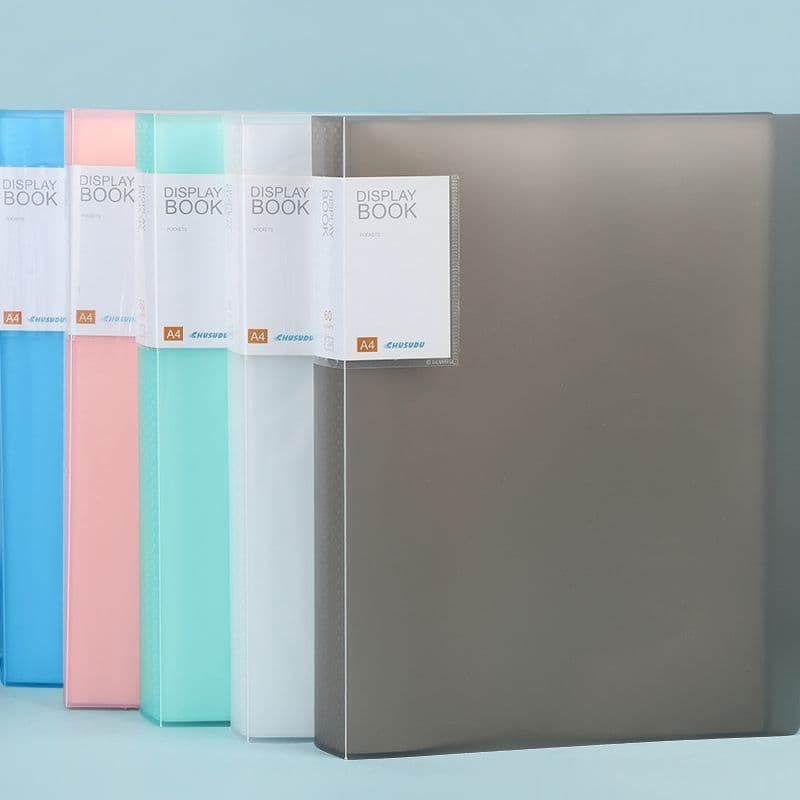 A4 display book, multilayer insert, music score folder, transparent page, multi-colour, large capacity, art book, exam paper storage