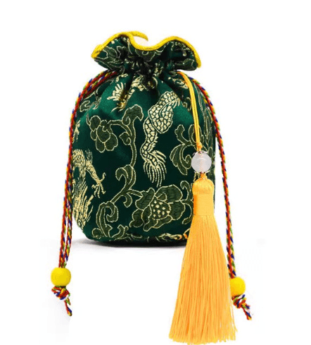 Sachet pocket car air freshener pendant, embroidered fortune bag, double-colour antique-style money pouch
