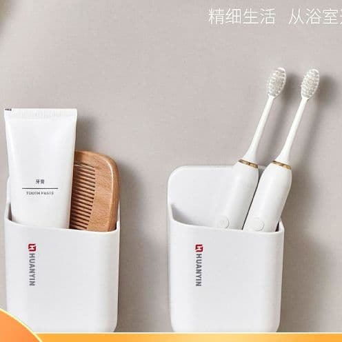 Bathroom Wall Shelf – No-Drill Wall-Mounted Storage Organiser for Toothbrush, Toothpaste and Comb