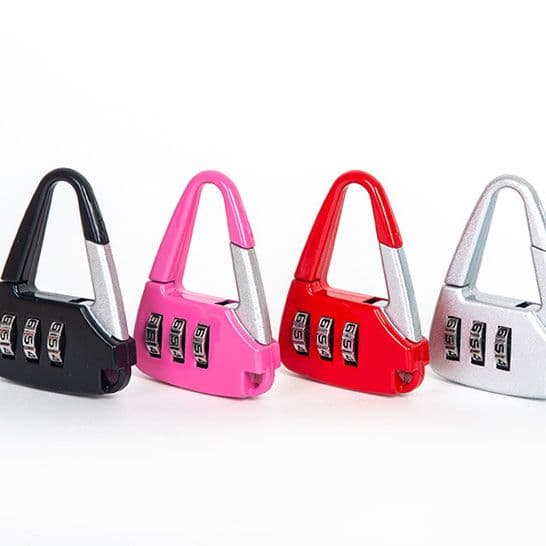 Mini combination padlock for luggage, backpack, bike basket – zinc alloy, waterproof and anti-theft