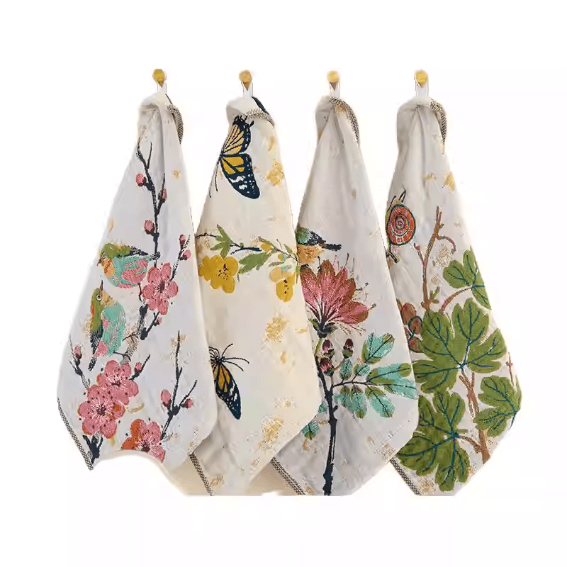 New Soft Washed Cotton Towel, Pure Cotton Gauze Washcloth, Hanging Hand Towel, Baby