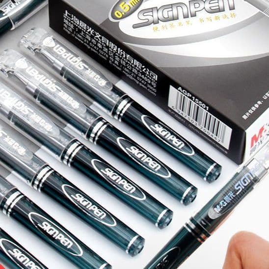 Mini pocket pen, short portable ultra-small ballpoint pen, carbon black bullet tip