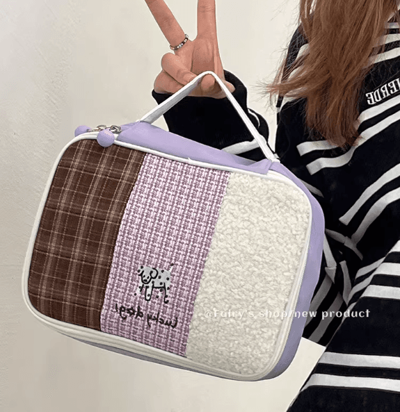 2026 New Style Makeup Bag Women's High-End Portable Cosmetic Brush and Skincare Storage Bag Large Capacity Non-Collapsible