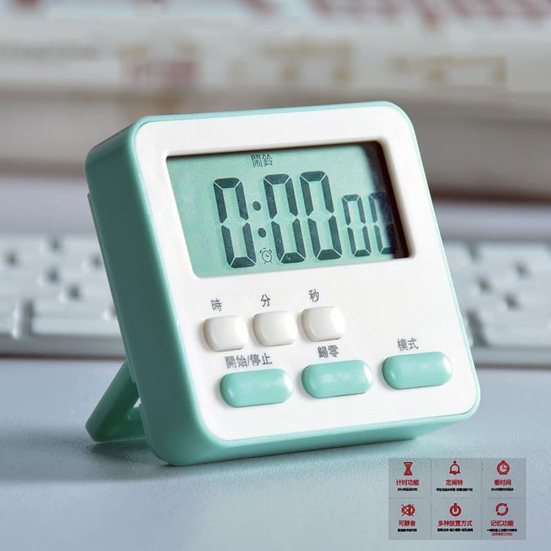 Quiet multifunction timer for students, kitchen, bedroom