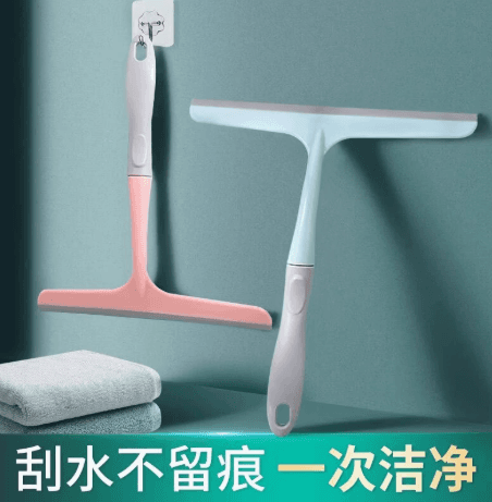 Silicone Squeegee for Glass, Bathroom Mirror, Bench Top and Window Cleaning
