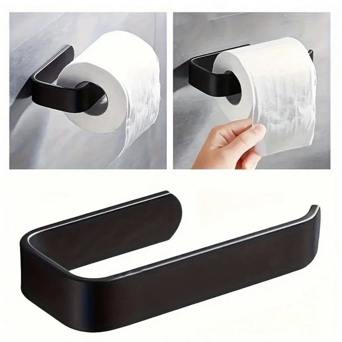 No-drill toilet paper holder, wall-mounted bathroom tissue rack, vertical paper holder, bathroom storage shelf