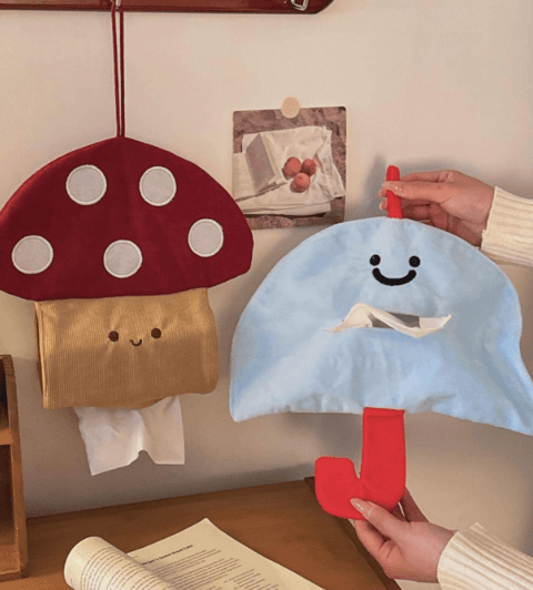 2026 New Style Cute Tissue Box for Home Bedroom, Wall-Mounted Dispenser for Students