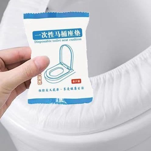 Disposable Nonwoven Toilet Seat Cover, Travel Waterproof Hotel Universal Toilet Seat Cover