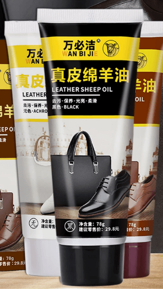 Shoe Polish Black Colourless Brown Universal Leather Conditioner for Shoes, Leather Garments, Bags, Sofas and Leather Goods, Genuine Leather Lanolin