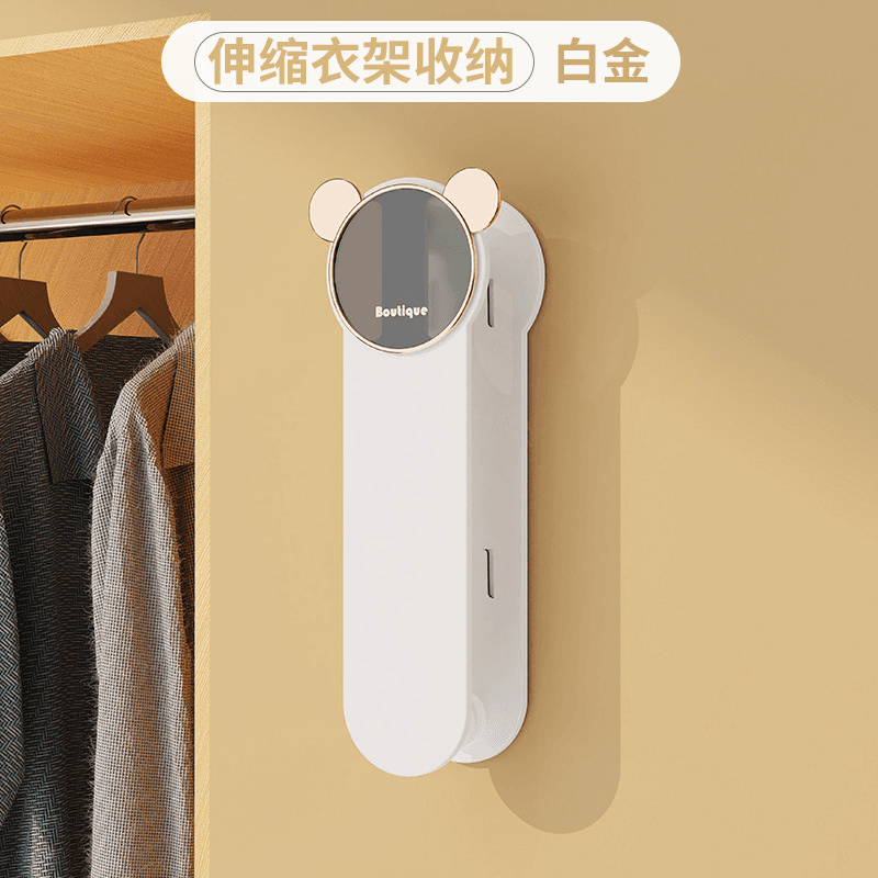 No-drill clothes hanger storage rack for balcony, towel hooks, washing machine clips