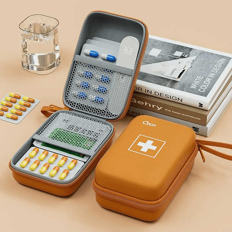 Portable Travel Medicine Organiser Mini First Aid Kit for Summer Heatstroke