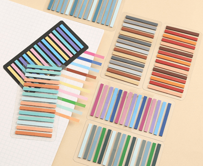 Colourful Sticky Notes for Students: Reading Marking Index Notes, Ultra-Thin Transparent PET, Morandi N-times Sticky Notes