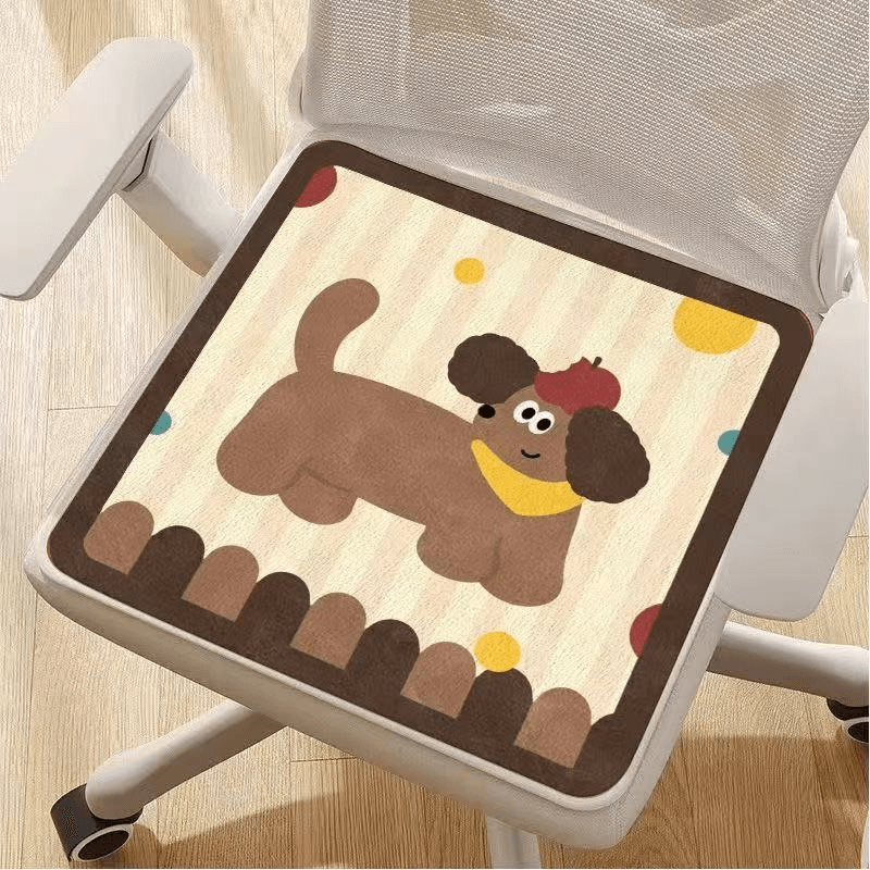Cute Cartoon Seat Cushion Ice Silk Mesh Student Dorm Office Cushion Breathable Comfortable Pad