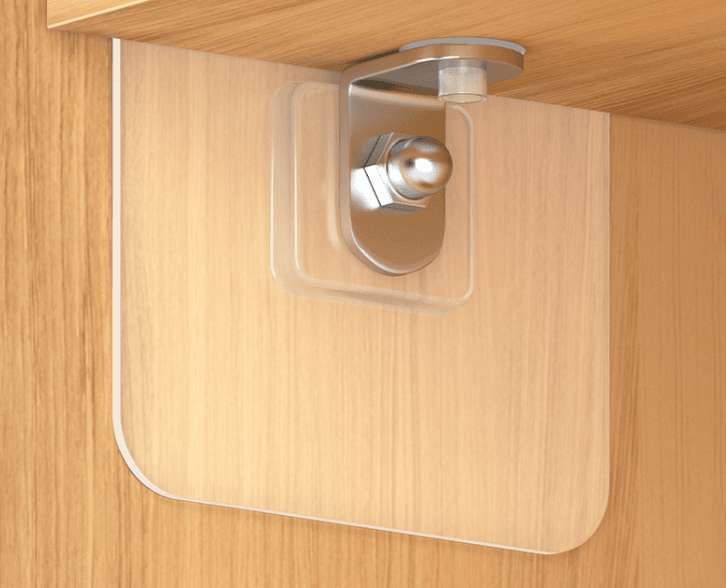 Wardrobe No-Drill Adhesive Shelf Support Brackets, Load-Bearing Fixing Clips for Cabinet Shelving