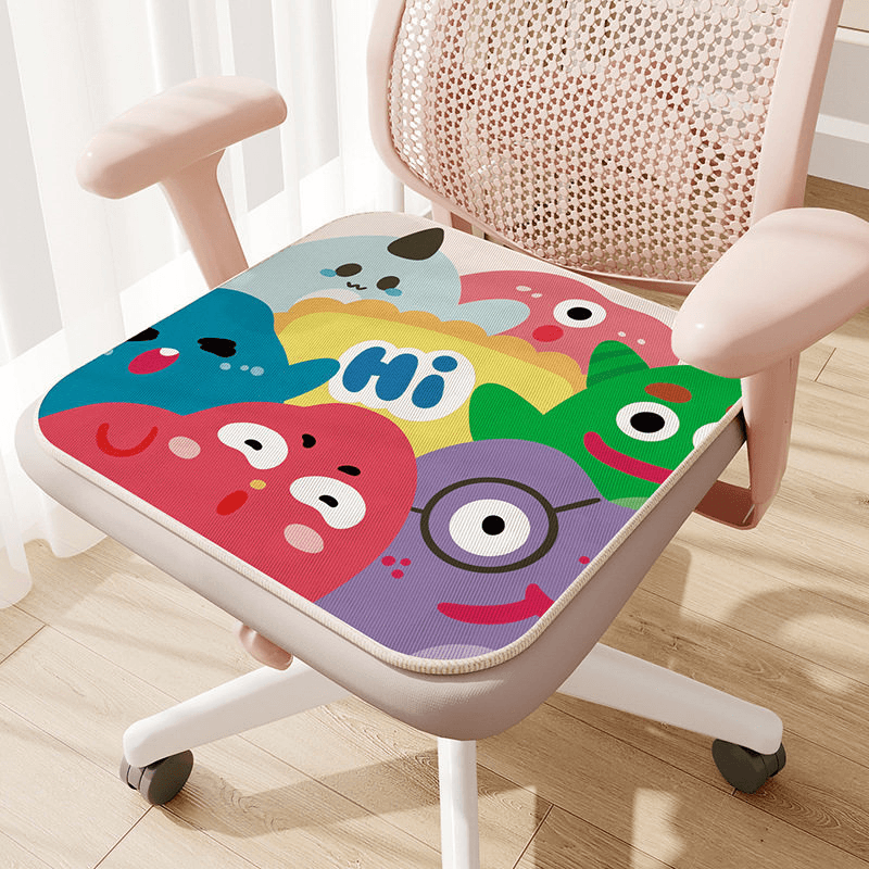 Ice Silk Chair Cushion Summer Office Seat Cushion Breathable Comfortable Stool Pad