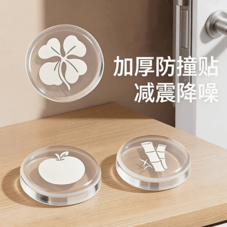 Silicone door bumper pads for handles, anti-collision wall and cabinet door protectors, quiet fridge and cupboard door stoppers